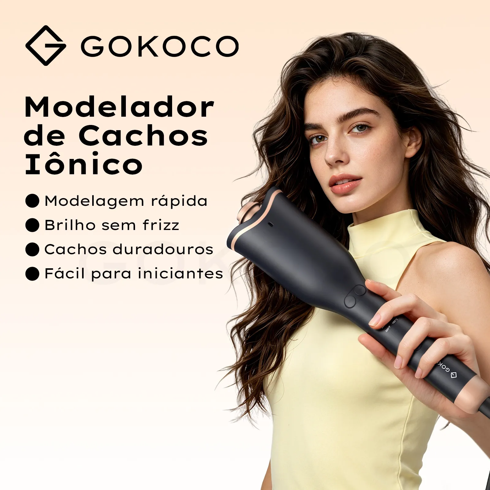 GOKOCO Modelador Automático de Cachos Bivolt | Cachos Duradouros em Minutos